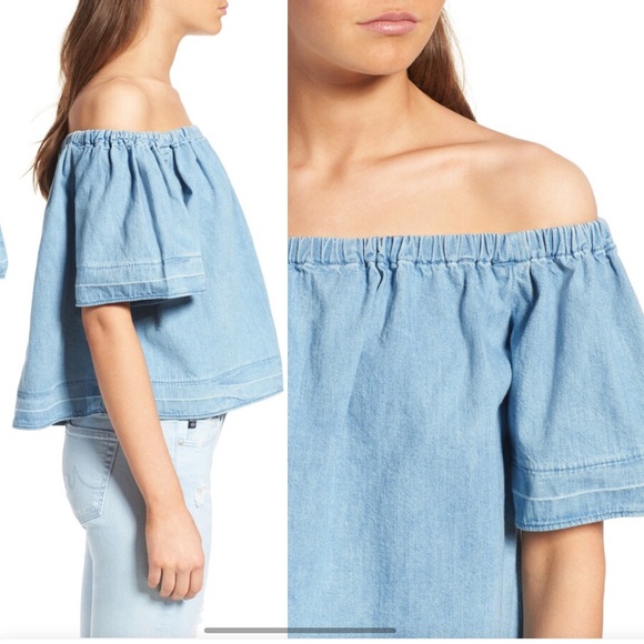 AG Adriano Goldschmied denim top - can be worn off the shoulder - Picture 3 of 9